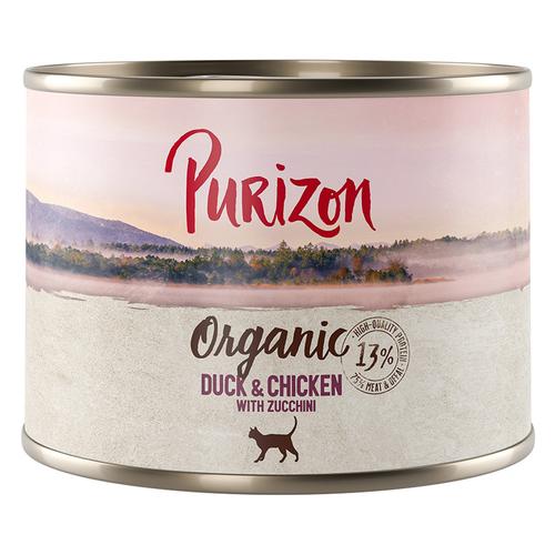 12x 200g Ente und Huhn mit Zucchini Purizon Organic Katzenfutter nass