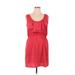 Up by Ultra Pink Casual Dress - Mini Scoop Neck Sleeveless: Red Solid Dresses - Women's Size X-Large