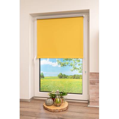 Seitenzugrollo K-HOME "Thermo Klemmfix-Rollo" Gr. 2, gelb, B:40cm H:150cm, Polyester, Rollos, 1 Stück Image