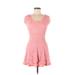 Love Chesley Casual Dress - A-Line Scoop Neck Short sleeves: Pink Dresses - Women's Size Medium