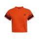 Puma Tipping Tee Short Sleeved Orange Crew Neck Womens Crop Top 575481 93 RW44 Textile - Size 10 UK