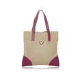 Prada Womens Vintage Canvas Tote Bag Brown - Beige - One Size