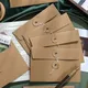 Enveloppes en papier kraft marron vintage avec cordon à boutons fermeture éclair fermeture pour