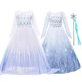 Robe d'été Anna et Elsa pour enfants de 3 à 10 ans costume de princesse de carnaval vêtements