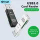 Elough-Lecteur de cartes 2 en 1 USB 3.0 USB vers SD TF Lecteurs de cartes mémoire pour PC