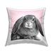 Stupell Pink Bunny Rabbit Portrait Printed Throw Pillow Design by Elephant Stock