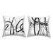 Stupell Abstract Chaotic Scribble Printed Throw Pillow Design by Lisa Ridgers (Set of 2)