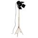 lampadaire liseuse bois naturel et noir