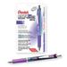 Pentel EnerGel Deluxe RTX Retractable Liquid Gel Pen Medium Line Needle Tip Violet Ink Box of 12 (BLN77-V)
