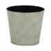 Contemporary Home Living 6.5 Ivory and Black Round Planter with Tapered Body