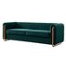 84.25" Velvet Sofa for Living Room, Apartment, Office, Round Arm Sofa, Multiple Removable Cushions, Bench Sofa