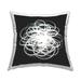 Stupell Black & White Abstract Scribble Printed Throw Pillow Design by KC Haxton