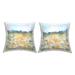 Stupell Pink Floral Meadow Landscape Printed Throw Pillow Design by June Erica Vess (Set of 2)