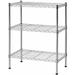 Gzxs 3-Tiers Metal Storage Rack Adjustable Wire Shelf for Bathroom Living Room Silver 23.22 W x 13.39 D x 31.5 H
