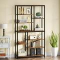 Tribesigns 9-Tier Tall Bookcase with Open Shelves 79 Inch Industrial Bookshelf 10 Cubes Etagere Shelving Unit Wood and Metal Display Shelf Storage Shelves for Home Office Vintage Brown