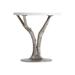 Bernhardt Cyprus Abstract End Table Aluminum/Glass in Gray | 24 H x 24 W x 24 D in | Wayfair X05125