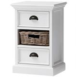 Beaumont Lane Modern Solid Mahogany Wood Short Storage Unit/ Accent Chest in Pure White