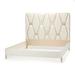 Michael Amini La Rachelle Panel Bed Upholstered/Polyester in Brown/White/Yellow | 66 H x 81.5 W x 94 D in | Wayfair 9034000CK-136