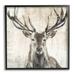 Stupell Industries Rustic Deer Elk Wildlife Portrait Framed On Wood by Liz Jardine Graphic Art Wood in Brown/Gray | 12 H x 12 W x 1.5 D in | Wayfair