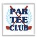 Stupell Industries Par Tee Club Golf Clubs Framed On Wood by Lil' Rue Graphic Art Wood in Blue/Brown/Red | 24 H x 24 W x 1.5 D in | Wayfair
