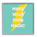 Stupell Industries Make Your Own Magic Lightning Bolt On by Ashley Singleton Graphic Art in Brown/Green/Yellow | 12 H x 12 W x 1.5 D in | Wayfair