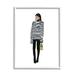 Stupell Industries Trendy Stripes Fashion Girl On Wood by Amelia Noyes Graphic Art Wood in Black/Brown/White | 24 H x 30 W x 1.5 D in | Wayfair