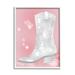 Stupell Industries Pink Disco Pattern Cowboy Boot Framed On Wood by Lil' Rue Graphic Art Wood in Brown/Pink/White | 16 H x 20 W x 1.5 D in | Wayfair