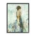 Stupell Industries Abstract Woman Floral Dress Framed On Wood by Lisa Ridgers Painting Wood in Blue/Brown/Green | 14 H x 11 W x 1.5 D in | Wayfair