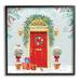 Stupell Industries Winter Doorway Christmas Gifts by Jane Sunner Wood in Blue/Brown/Green | 24 H x 24 W x 1.5 D in | Wayfair aw-040_fr_24x24