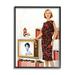 Stupell Industries Vintage TV Advertisement Woman Framed On Wood by Kathy Alper Graphic Art Wood in Brown/White | 30 H x 24 W x 1.5 D in | Wayfair