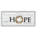 Stupell Industries Joy Hope & Peace Christmas Wreath Framed On by Sally Swatland Graphic Art in Black/Brown/White | 10 H x 24 W x 1.5 D in | Wayfair