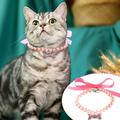 Clearance under $5-Shldybc Pet Jewelry Pearl Necklace Cat and Dog Collar Pendant Gift Decoration Dog Products Dog Collars on Clearance