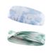 Sports Headbands for Men (2 Pack) Moisture Wicking Workout Headband Sweatband Headbands for Running Cycling Football Yoga Hairband for Women and Men Liuyun blue+ink and inkï¼ŒG59010