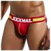 OVTICZA Mens Athletic Jock Strap G-Strings Thongs Supporters Jockstrap Male Briefs Underwear M Red