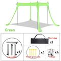 Family Beach Tent Sun Shade Tent with Poles Sandbag Sun Shelter Canopy UV 50+ for Family Beach Camping Fishing Backyard Picnics