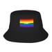 ZICANCN Bucket Hat Unisex for Men Women Rainbow Lgbt Lesbian Fashion Fishing Hat Cute Fisherman Cap Black