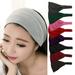 Besufy Solid Women s Wide Band Absorbent Headband Fitness Hairband Black