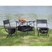 Arlmont & Co. Lukasz Rectangular 2 - Person Outdoor Restaurant Camping Table Metal in Black | Wayfair 8371EB6458BD4548A92ACB66A01B0E6A