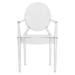 Orren Ellis Hudhayfa King Louis Back Stacking Arm Chair Dining Chair Plastic/Acrylic | 36 H x 22 W x 21 D in | Wayfair