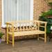 Red Barrel Studio® Hartner Fir Outdoor Bench Wood/Natural Hardwoods in Brown | 32.75 H x 61.5 W x 20.75 D in | Wayfair