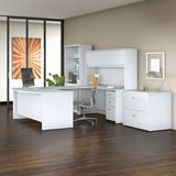 Huckins 7 Piece U Shaped Desk Office Suite Wood in White Laurel Foundry Modern Farmhouse® | Wayfair 61E2E1F02C9448498B0DDC8A714A1D4F
