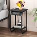 17 Stories Euree 21.8" tall Sled End Table Wood in Black | 21.8 H x 11.8 W x 14.9 D in | Wayfair E608F51135EB4419B1484DA7E0B22D06