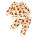 Toddler Baby Boy Girl Halloween Clothes Kids Pumpkin Print Hoodies Tops and Pants 2Pcs Fall Winter Sweatshirt Outfits