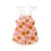 Toddler Girl Romper Sleeveless Sunflower Floral Print Romper Jumpsuit Clothes Summer Clothes