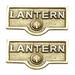 2 Switch Plate Tags LANTERN Name Signs Labels Lacquered Brass Traditional Engraved Wall Light Switch Cover Labels | Renovators Supply
