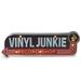 Bey-Berk International Vinyl Junkie LED Lighted Metal Sign - Multi Color