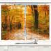 Fall Kitchen Curtains Autumn Fall Leaves Window Valances Curtain Kitchen Curtains Harvest Maple Leaves Halloween Thanksgiving Holiday Kitchen Curtains Window Drape Treatment 2 Panels 21 x 45 Inch