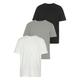 T-Shirt MAN'S WORLD Gr. 40/42 (XS), weiß (weiß, grau, meliert, schwarz) Herren Shirts T-Shirts