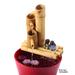 Bamboo 3-Tier Fountain and Quiet One 100 Pump, 12" L X 12" W X 4" H, 7 LBS