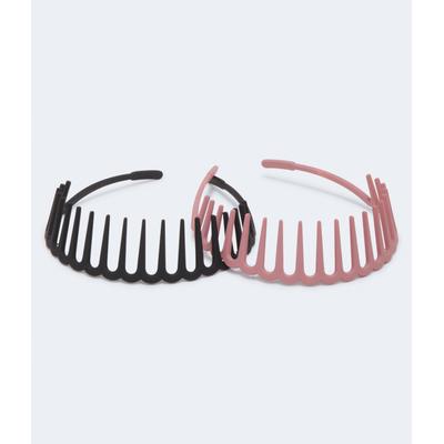 Aeropostale Womens' Matte Comb Headband 2-Pack - Multi-colored - Size One Size - Cotton